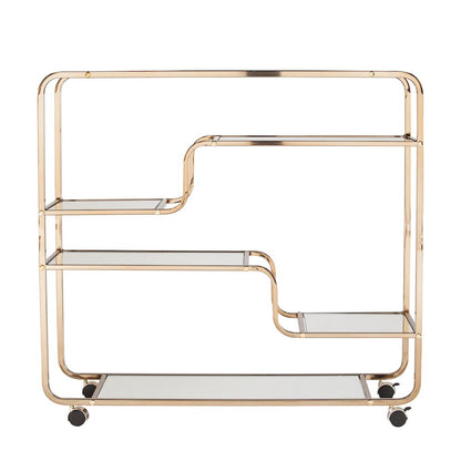 Maylynn Art Deco Mirrored Bar Cart