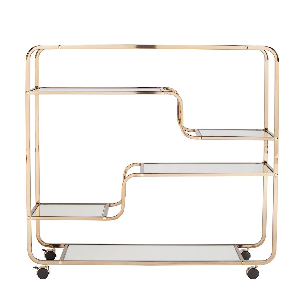 Maylynn Art Deco Mirrored Bar Cart