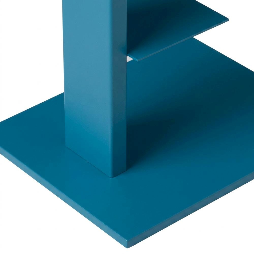 Metal Spine Tower Shelf with Powder-Coated Finish and Fixed Shelves for Entryway