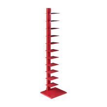 Metal Tower Shelf with Powder-Coated Finish and Fixed Shelves, Narrow Tall