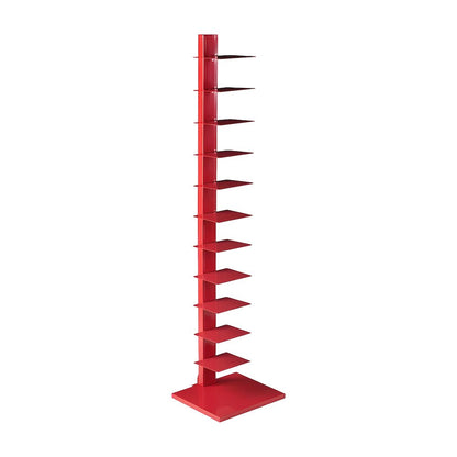 Metal Tower Shelf with Powder-Coated Finish and Fixed Shelves, Narrow Tall