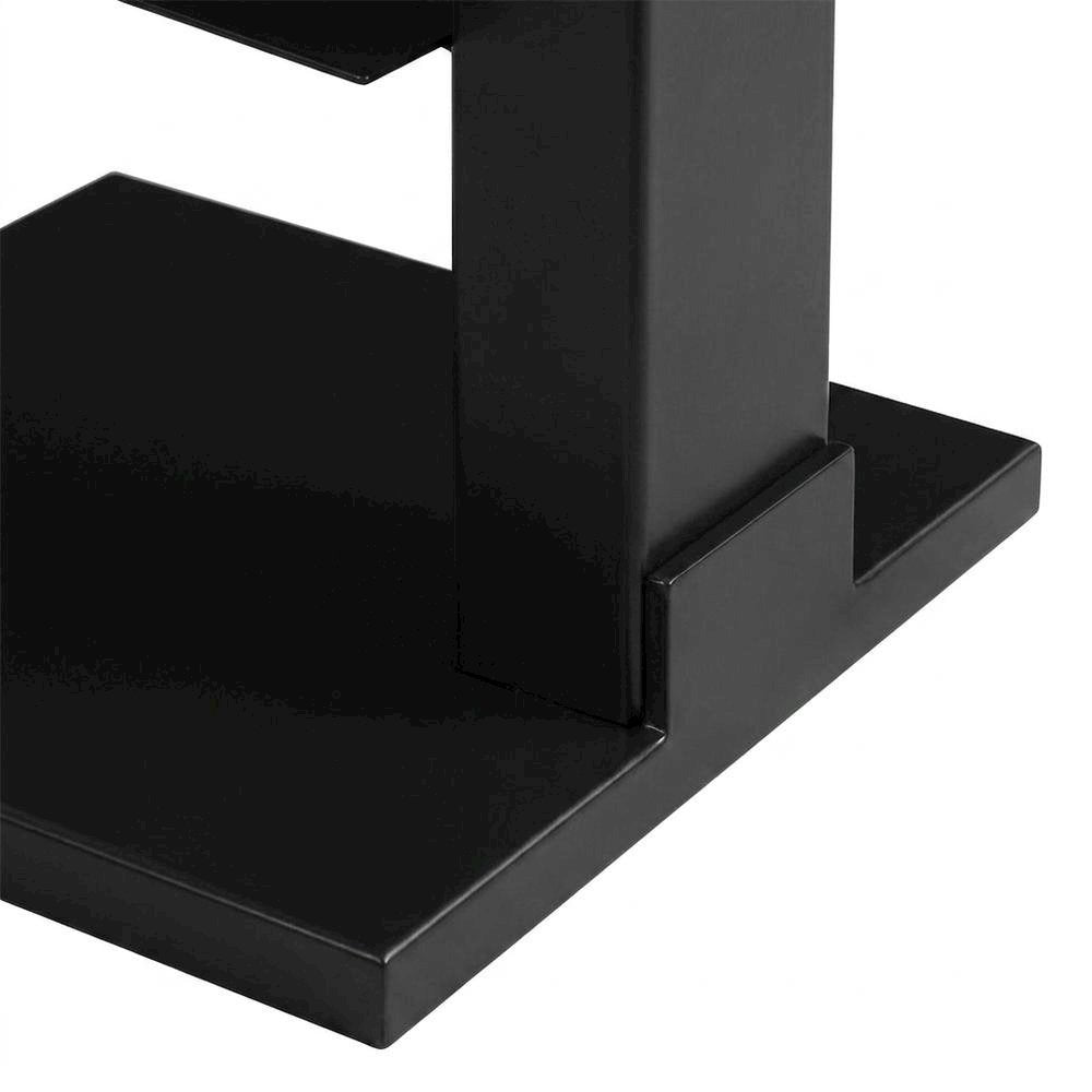 Metal Tower Shelf with Powder-Coated Finish and Fixed Shelves for Entryway