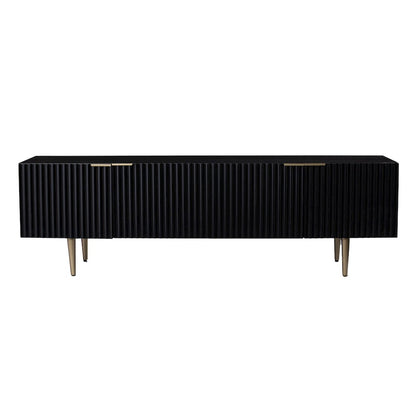 Pilston 4-Door Media Console in Black Color