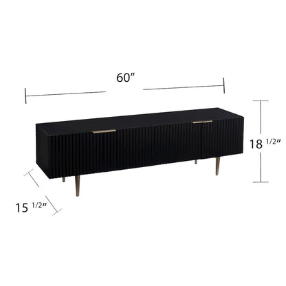 Pilston 4-Door Media Console in Black Color