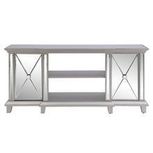 Toppington Media Console Set - Silver / Mirror