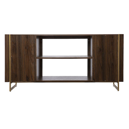 Dashton Media Storage Set - Brown / Gold