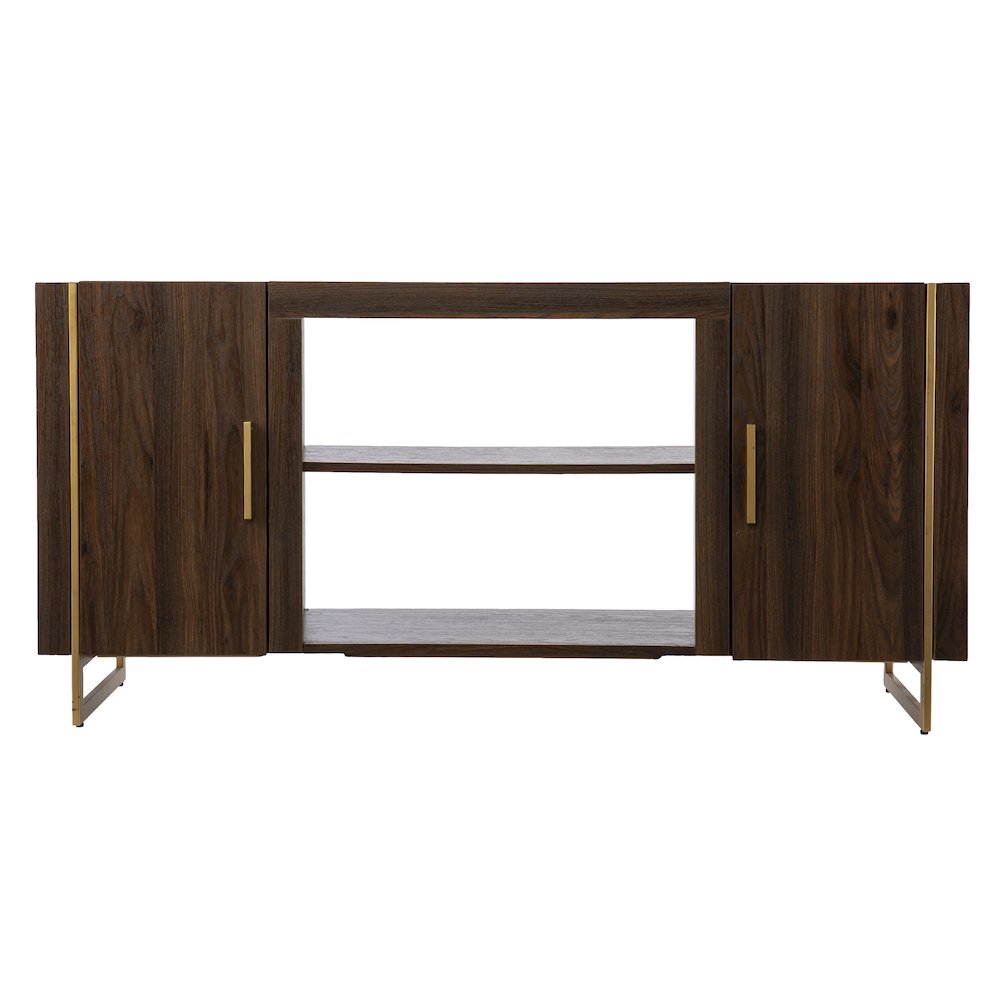 Dashton Media Storage Set - Brown / Gold