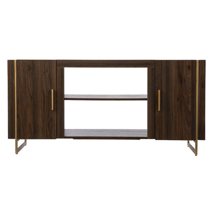 Dashton Media Storage Set - Brown / Gold