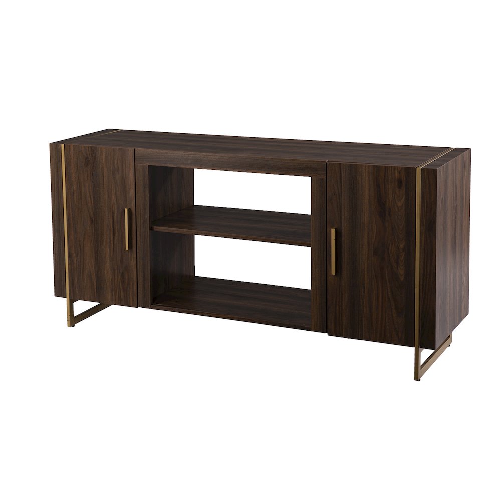 Dashton Media Storage Set - Brown / Gold