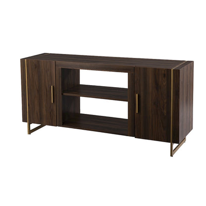 Dashton Media Storage Set - Brown / Gold