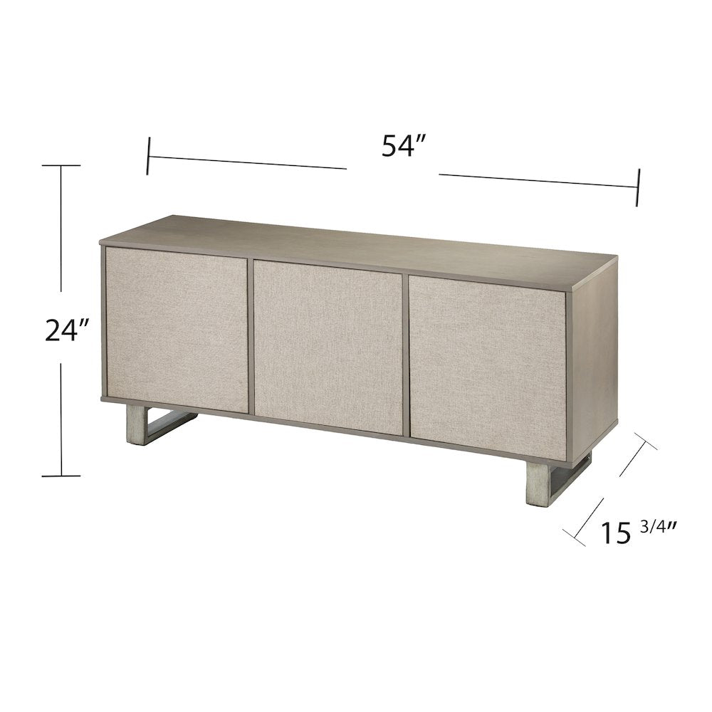 Abston 3 Door Media Console - Grey