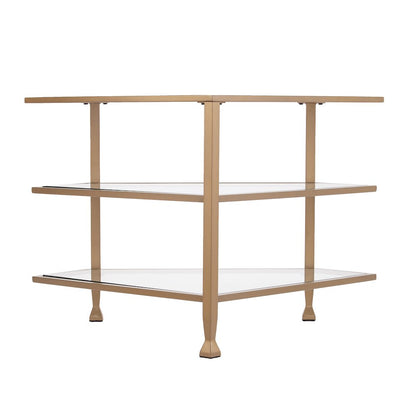 Jaymes Metal/Glass Corner TV Stand