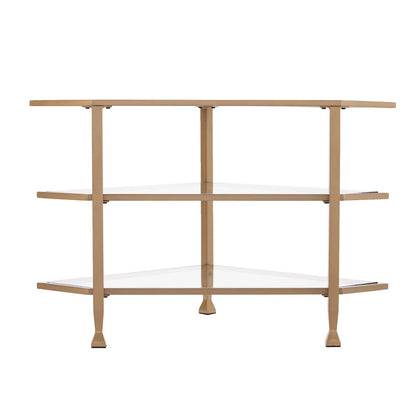 Jaymes Metal/Glass Corner TV Stand