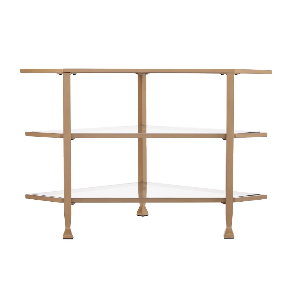 Jaymes Metal/Glass Corner TV Stand