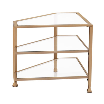 Jaymes Metal/Glass Corner TV Stand