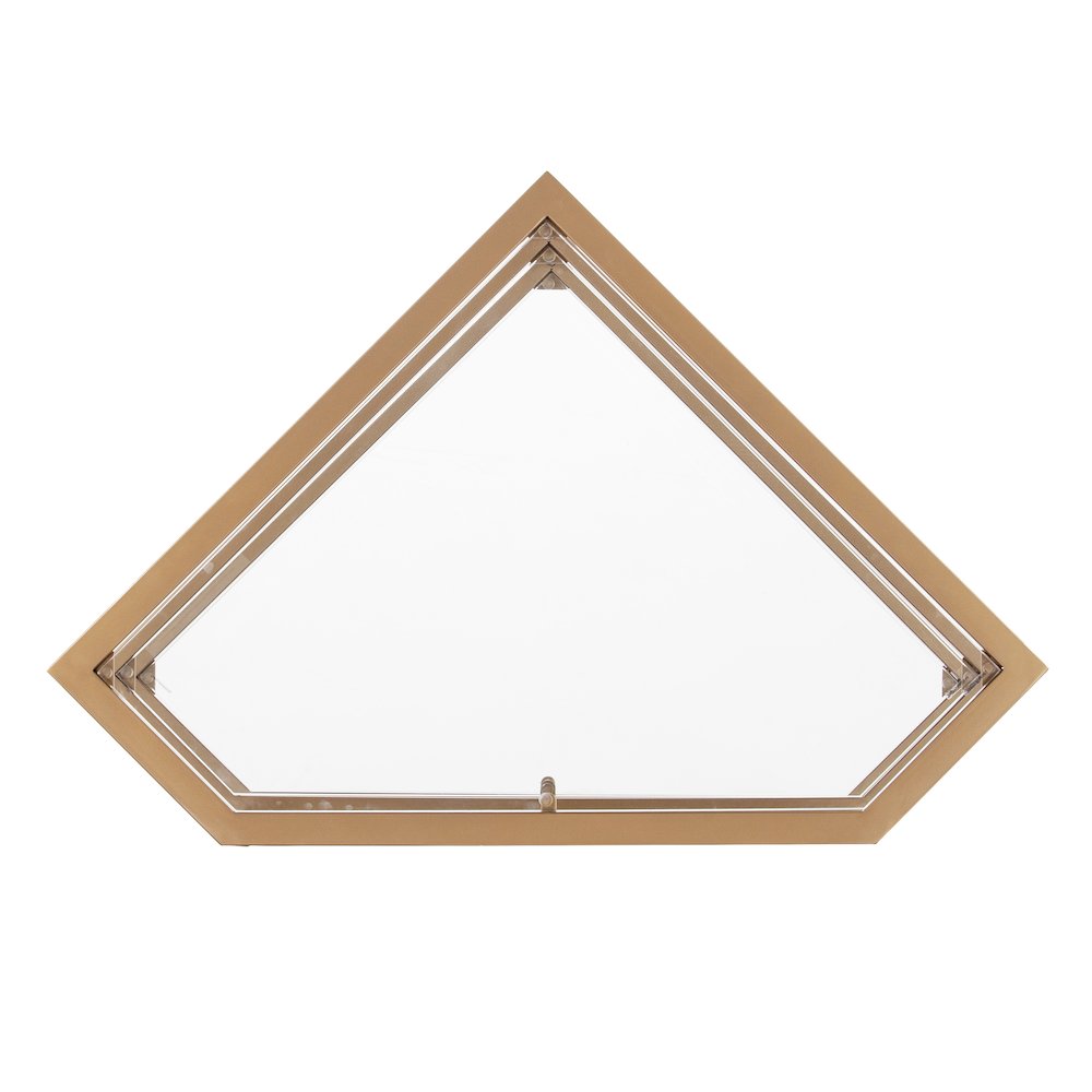 Jaymes Metal/Glass Corner TV Stand