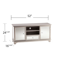 Mirage Mirrored TV Stand - Silver