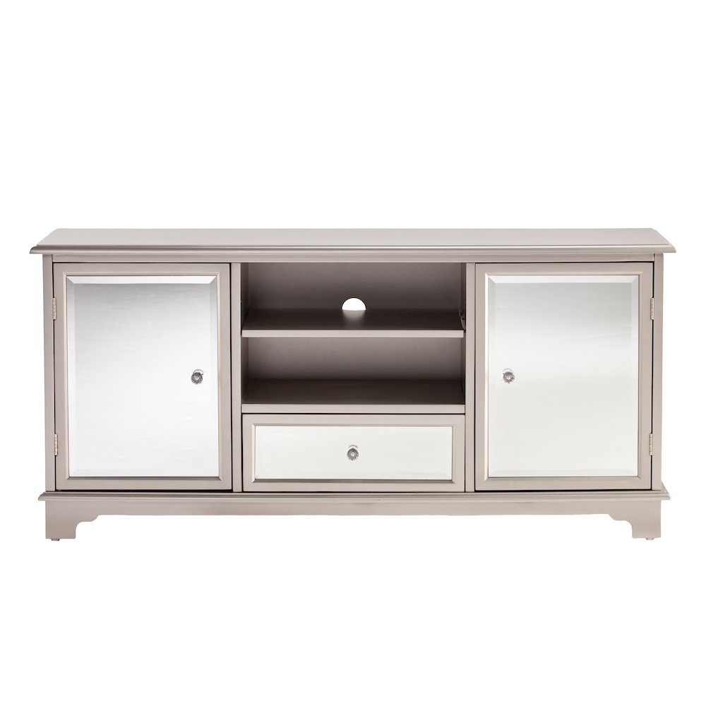 Mirage Mirrored TV Stand - Silver