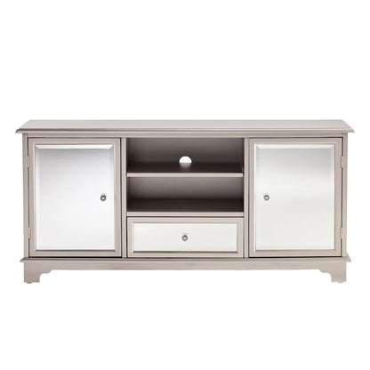 Mirage Mirrored TV Stand - Silver