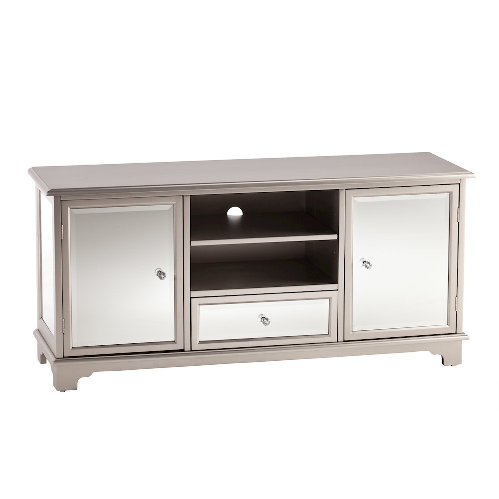 Mirage Mirrored TV Stand - Silver
