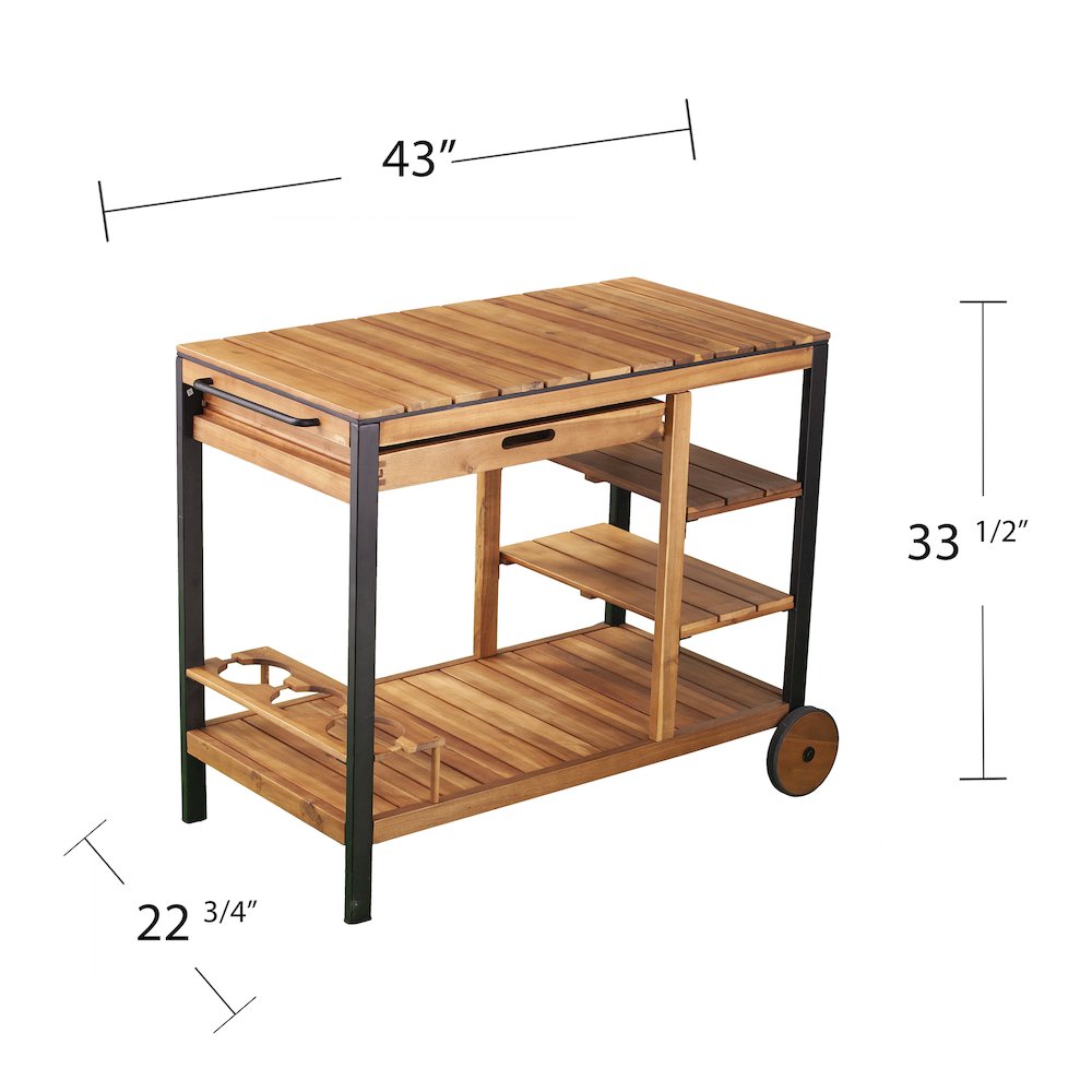 Murcott Outdoor Bar Cart
