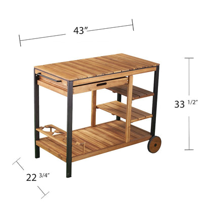 Murcott Outdoor Bar Cart