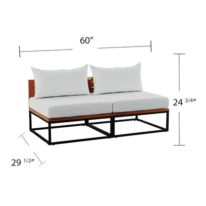 Taradale Modular Outdoor Loveseat with Cushions