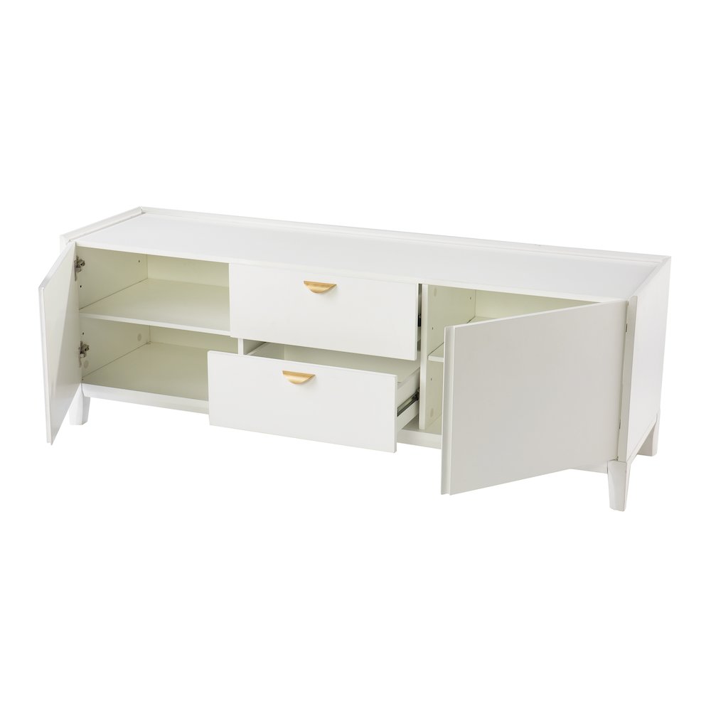 Crayneland Storage Media Cabinet in White Color