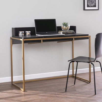 Caldlin Flip-Top Desk Storage in Black Color