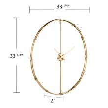 Duzen Large Metal Clock - Gold