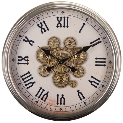 Hayward Roman Gear Clock/White