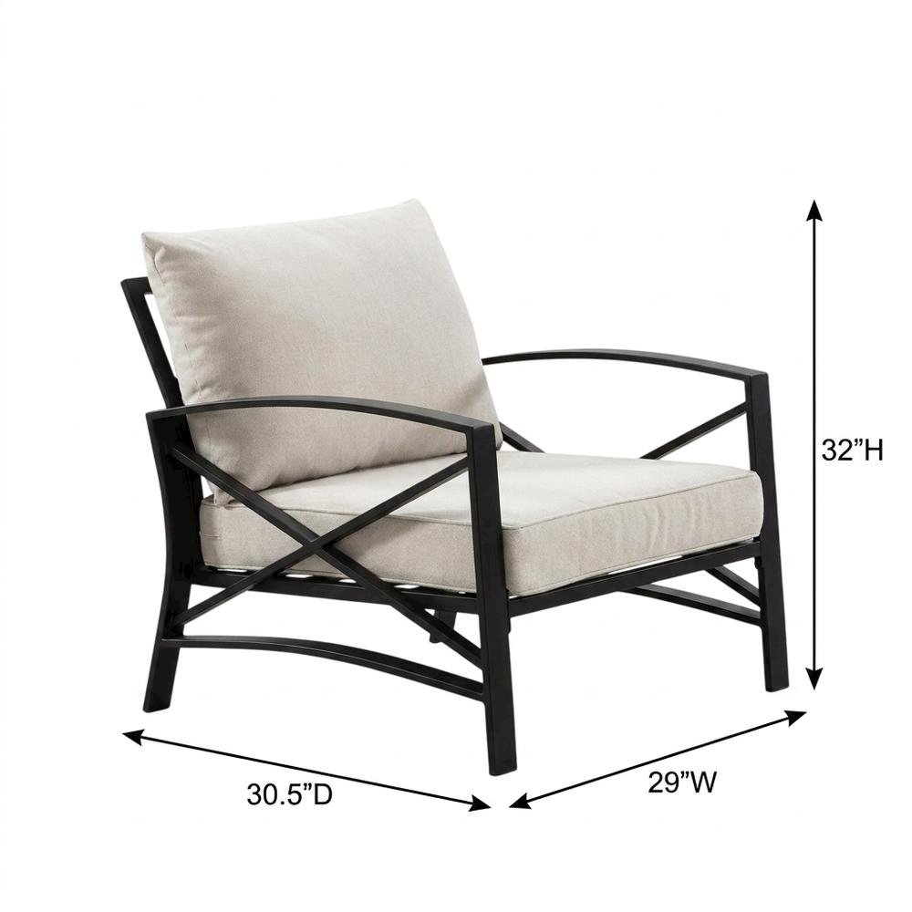 3-Piece Outdoor Patio Furniture Set with Loveseat and 2 Chairs in Bronze Finish