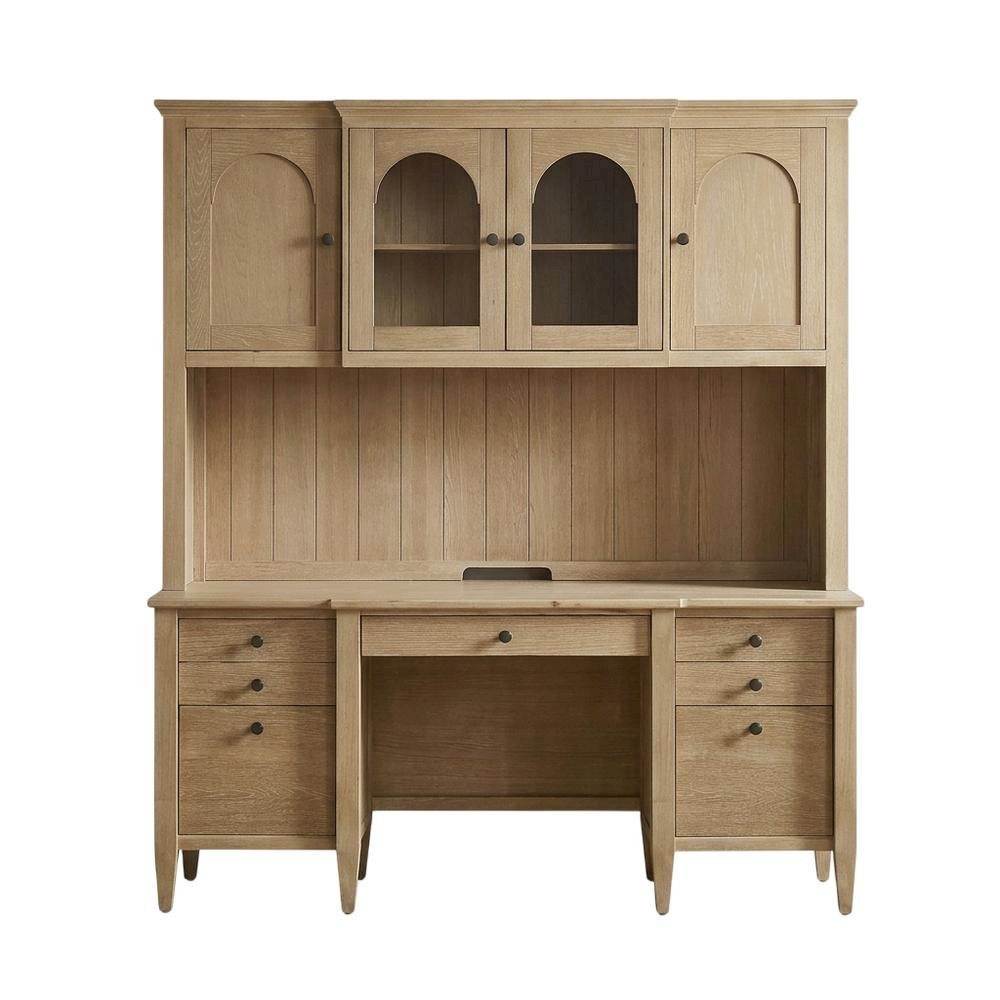 Wood Hutch with Doors in Finish for Stylish Storage