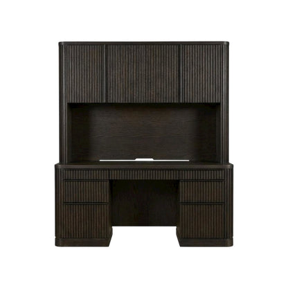 Contemporary Modern Credenza in Neutral Finish with Ample Storage