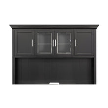 Modern Wood Hutch With Doors, Storage Hutch, Office Storage, Fully Assembled