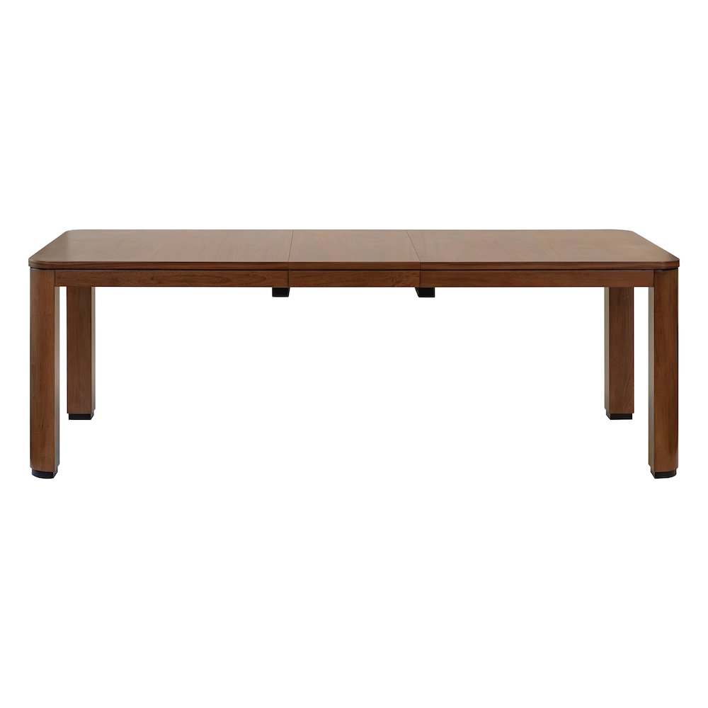Mid-Century Modern Wood Kitchen Dining Table with Six Chairs, Brown