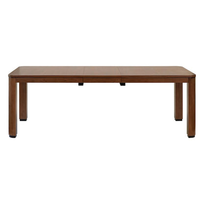 Mid-Century Modern Wood Kitchen Dining Table with Six Chairs, Brown