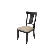 Hartford Traditional Wood Kitchen Extension Dining Table and Six Chairs, Black