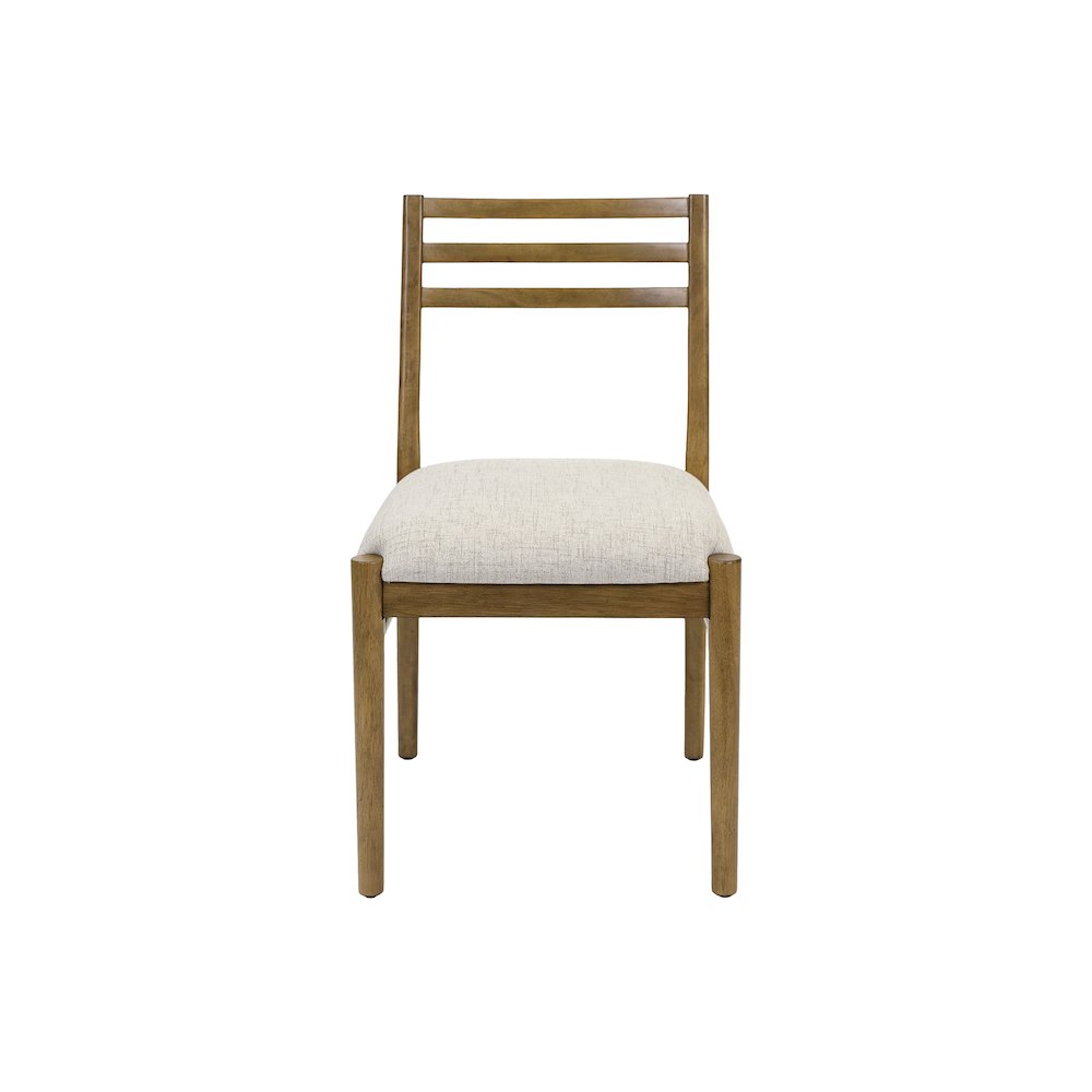 Lachlan Modern Wood Rectangular Kitchen Dining Table with Six Chairs, Brown