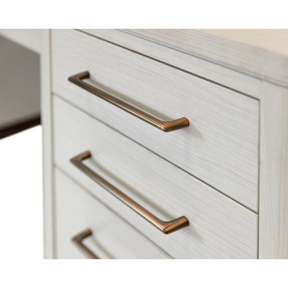 Contemporary Laminate Wood Office Desk & Hutch, Writing Table