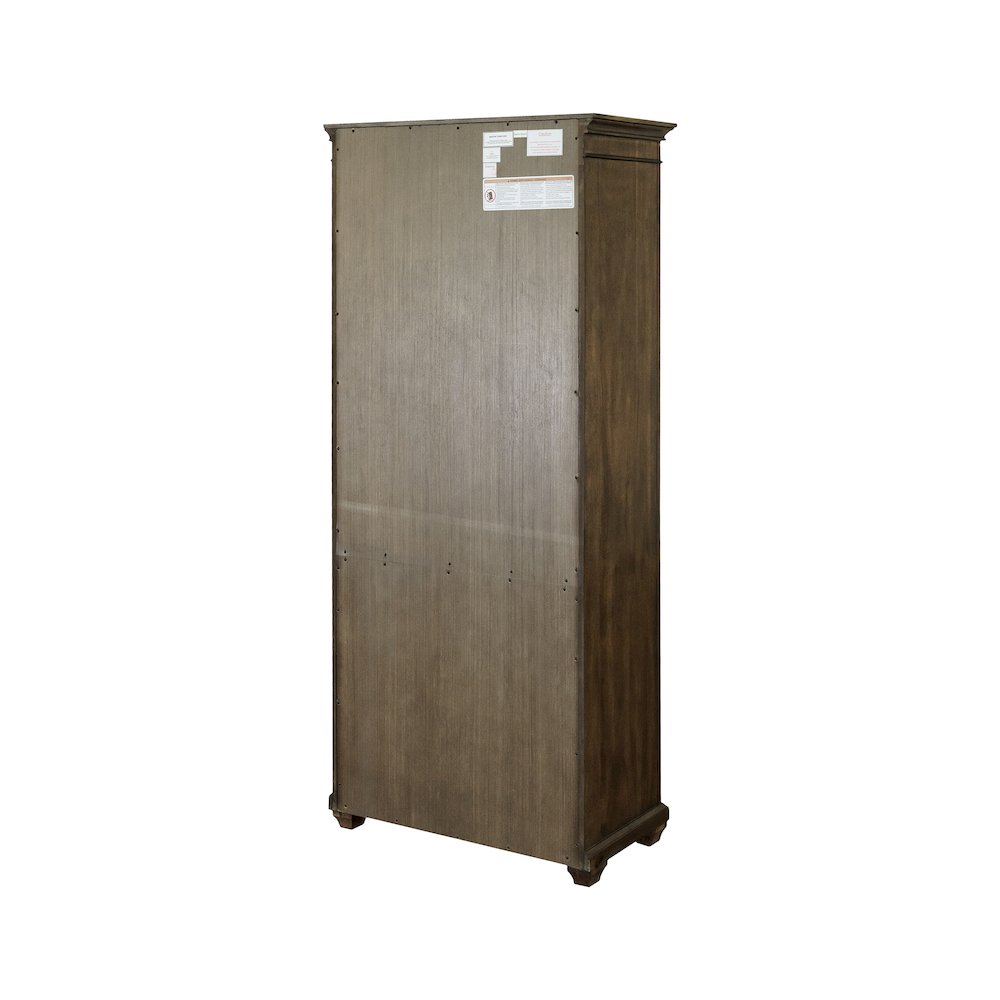 Porter Wood Open Bookcase, Fully Assembled, Brown