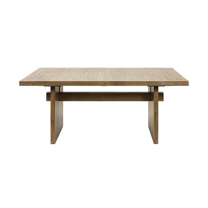 Quincey Coastal Wood Rectangular Kitchen Table with Eight Chairs