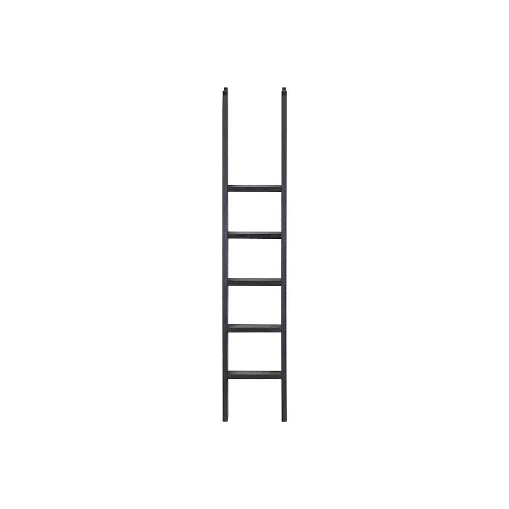 Two 8' Tall Bookcase Wall With Ladder, Storage Organizer, Display Shelf, Black