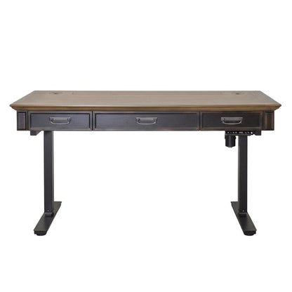 Height Adjustable Electric Desk, Black, Rustic Modern Design, Easy Assembly