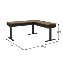 Adjustable Electric Sit/Stand Office Desk, L-Shape, Return For Modern Workspaces