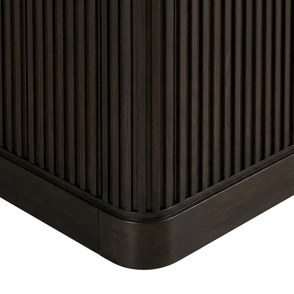 Contemporary Modern Credenza in Neutral Finish with Ample Storage
