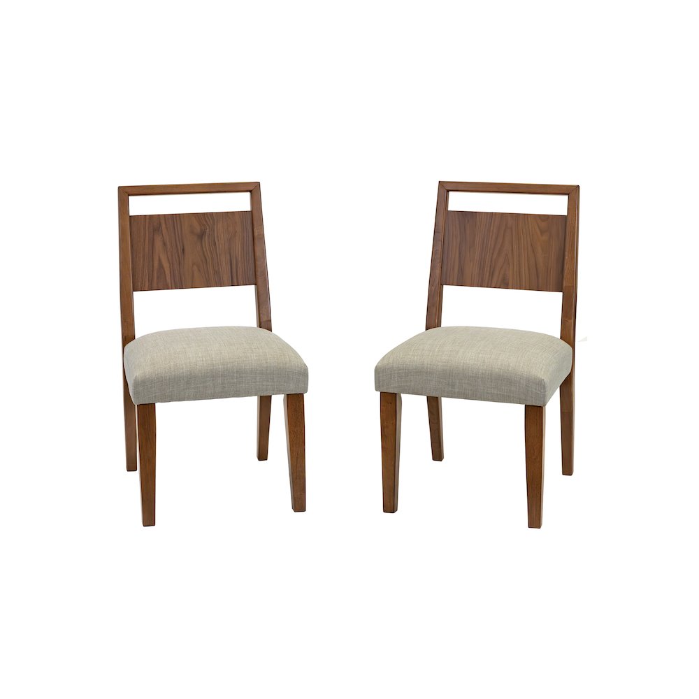Mid-Century Modern Wood Kitchen Dining Table with Eight Chairs, Brown