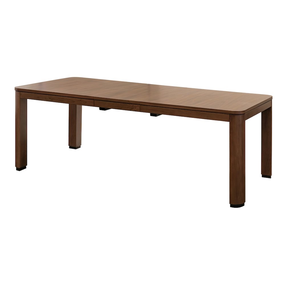 Mid-Century Modern Wood Kitchen Dining Table with Eight Chairs, Brown