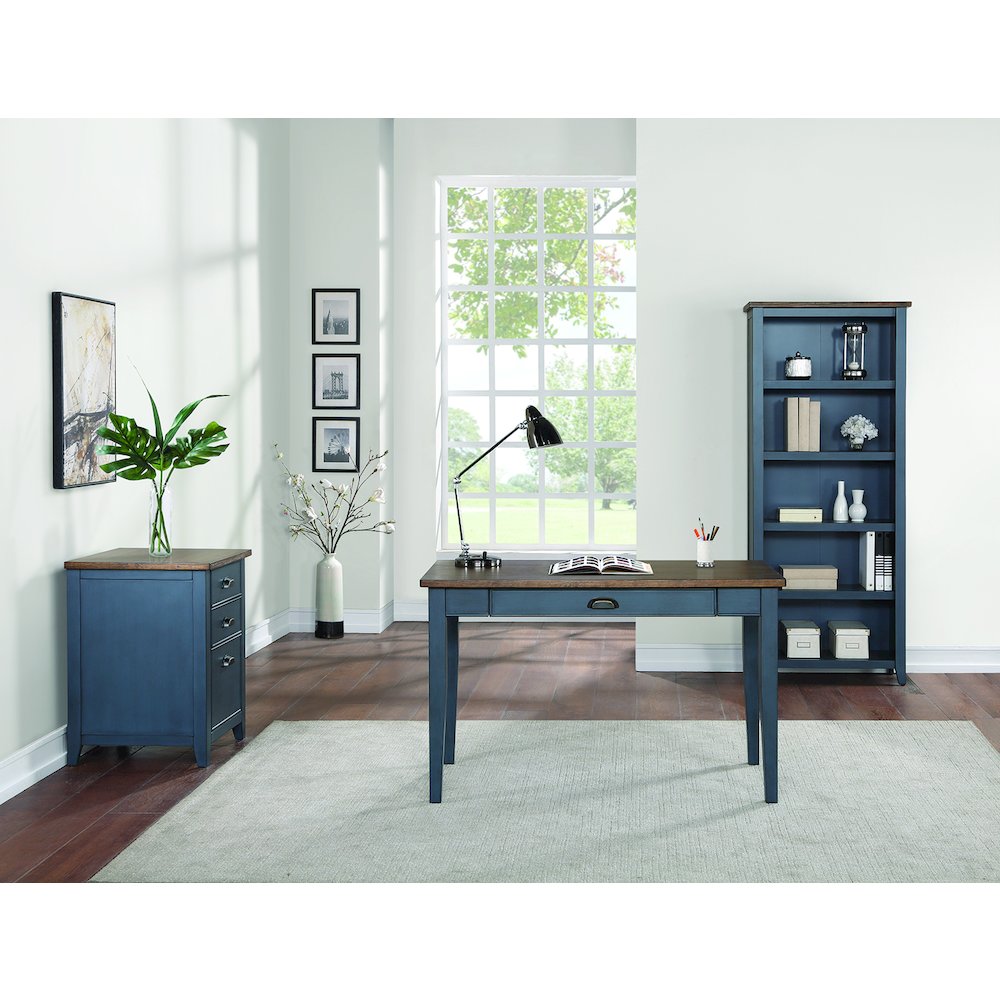 Fairmont Farmhouse Wood Writing Desk, Blue