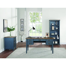 Fairmont Farmhouse Three Drawer Wood File Cabinet, Blue